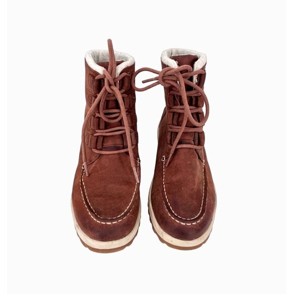 SPERRY MARITIME CRUZ TOP-SIDER BROWN LEATHER THINSULATE CHUKKA BOOTS - 7 - Picture 6 of 11